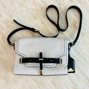 Vince Camuto “Max” Cross Body Satchel in “Snow White”